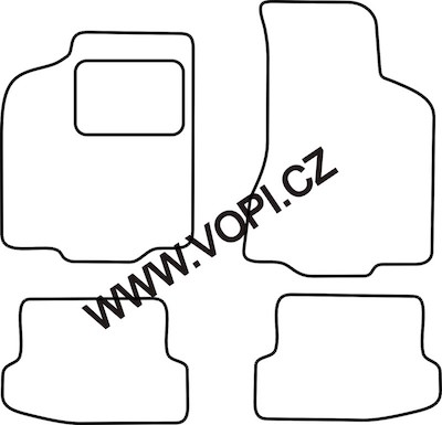 Textil-Autoteppiche Volkswagen Polo 1994 - 2000 Carfit (4901)